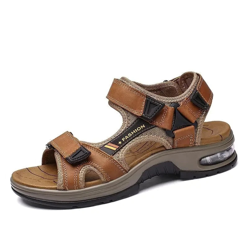 Men’s Orthopedic Leather Sandals – Comfortable & Supportive | Zenwalk