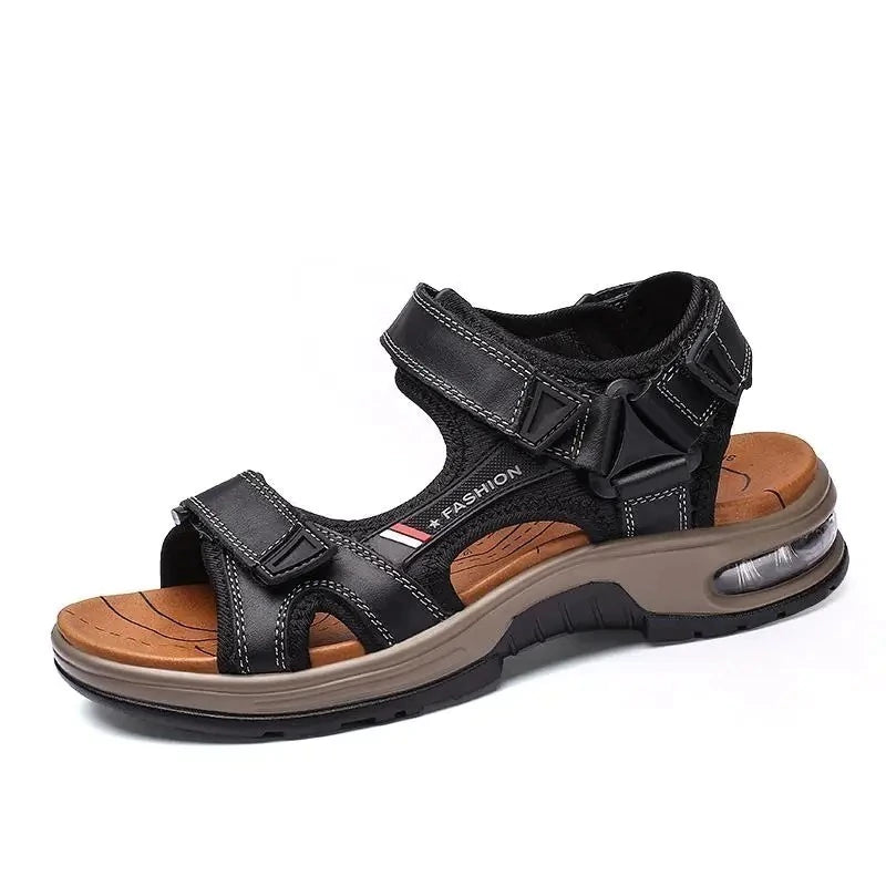 Men’s Orthopedic Leather Sandals – Comfortable & Supportive | Zenwalk